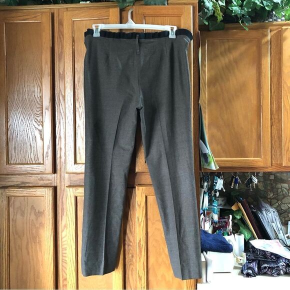 Peserico Italy Brown Ruffle Waist Fleece Wool Blend Trousers Pants - 46 - Picture 7 of 13